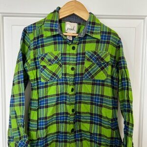Peek Green and Blue Plaid Shirt